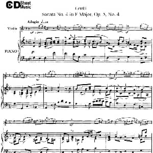 小提琴谱 | Sonata No.4 in F MajorOp.5 No.4 小提琴 钢琴伴奏