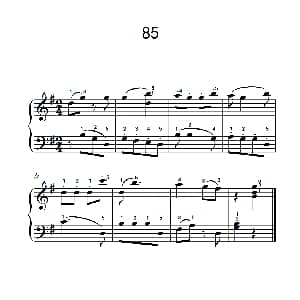 两手不同奏法的练习 85 钢琴谱
