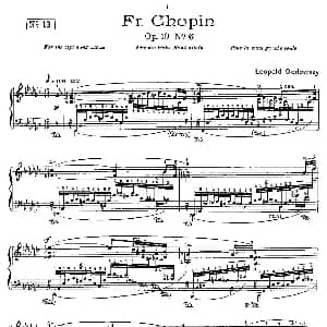 肖邦 练习曲 Fr.Chopin Op.10 No6 钢琴谱 Godowsky改编