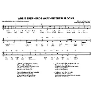 WHILE VSHEPHERDS WATCHED THEIR FLOCKS_外国歌谱
