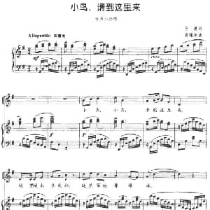 小鸟,请到这里来_合唱歌谱_词曲:王健 龚耀年