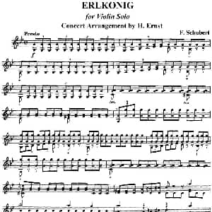 小提琴谱 | ERLKONIG 魔王艾尔 舒伯特 恩斯特