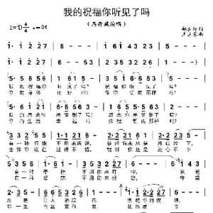 我的祝福你听见了吗_歌曲简谱_词曲:郝立轩 王立东