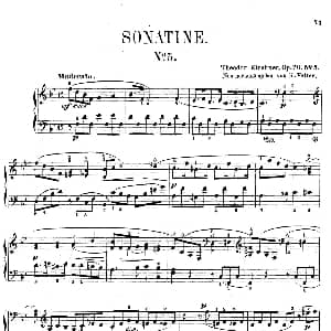 Five Sonatinas Op.70 钢琴谱 狄奥多 柯希纳