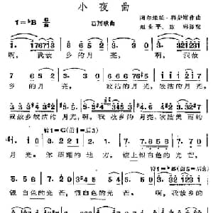 小夜曲 巴西 _外国歌谱_词曲: 赵金平译配