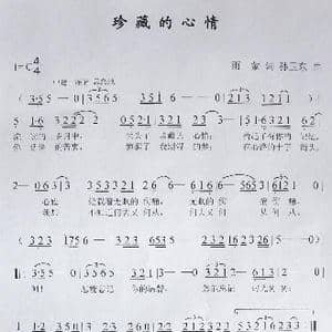 珍藏的心情_歌曲简谱_词曲:雨蒙 孙卫东