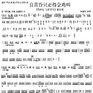 京剧 钓金龟行路寻子 自黄昏只走得金鸡叫_歌曲简谱