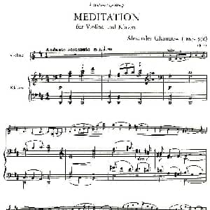 小提琴谱 | Meditation 小提琴 钢琴