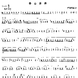 笛子谱 | 春山采茶