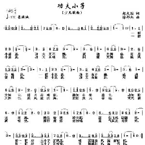 功夫小子_儿歌乐谱_词曲:赵大国 徐邦杰