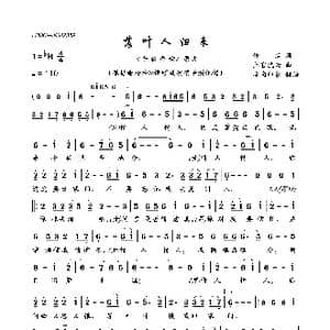 落叶人归来_歌曲简谱_词曲:佚名 上官流云