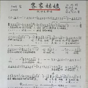 客家姑娘_歌谱投稿_词曲:江伦 张伟东..江伦