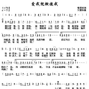 爱我就燃烧我 _通俗唱法乐谱_词曲:张殿珍 何丽华