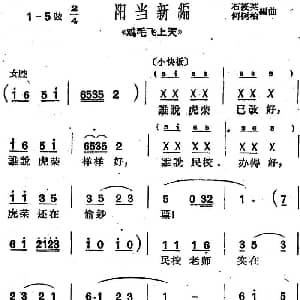 沪剧曲调 阳当新编 选自 鸡毛飞上天 石筱英 何树柏编曲