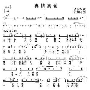 真情真爱_歌曲简谱_词曲:梁和平 邵寿棋