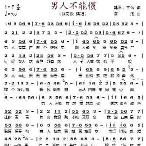 男人不能惯_歌谱投稿_词曲:韩平 王伟 潇浅