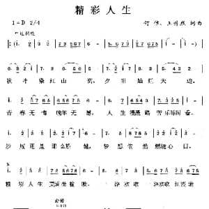 精彩人生_歌谱投稿