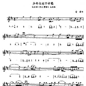 萨克斯谱 | 少年壮志不言愁 线简谱对照版 雷蕾