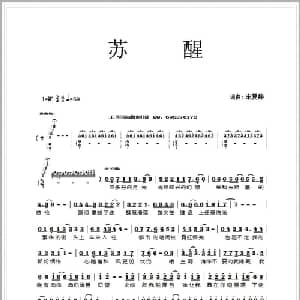 苏醒_通俗唱法乐谱_词曲:宋夏婷 宋夏婷
