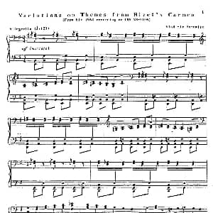 Carmen Variations 12 Pieces 钢琴谱 弗拉基米尔 霍洛维兹