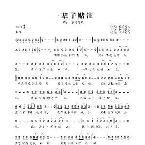 一辈子赌注_歌曲简谱_词曲:轻云望月 轻云望月