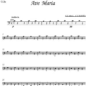 Ave Maria 大提琴分谱 C.Gounod