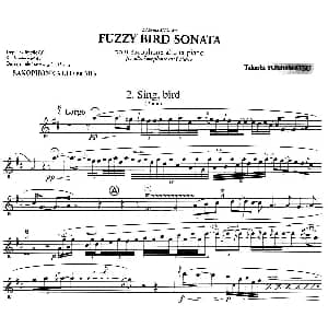 萨克斯谱 | Fuzzy Bird Sonata 绒毛鸟奏鸣曲 2 Sing Bird 吉松隆