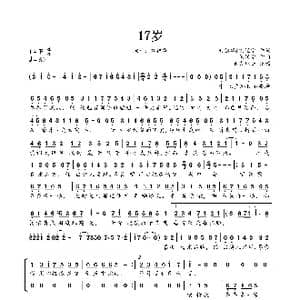 17岁_歌曲简谱_词曲:刘德华/徐继宗 徐继宗