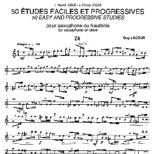 萨克斯谱 | Guy Lacour 50 首萨克斯练习曲之24 Guy Lacour