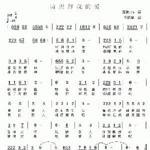 请理解我的爱_通俗唱法乐谱