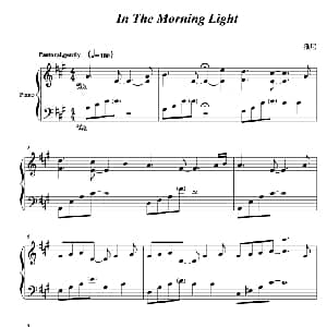 In The Morning Light 钢琴谱 雅尼