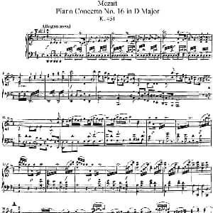 二十八部钢琴协奏曲 No.16 钢琴谱 莫扎特