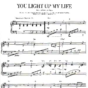 100首欧美流行歌曲钢琴独奏 YOU LIGHT UP MY LIFE 钢琴谱