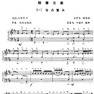 琵琶谱 | 阳春古曲 裘春尧 叶绪然整理