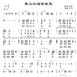 我永远将你爱恋_民歌简谱_词曲:天成 南风