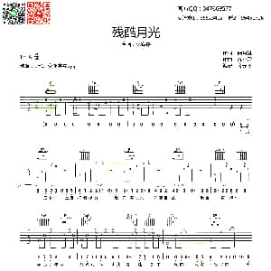 残酷月光 吉他谱 林宥嘉 向月娥 陈小霞