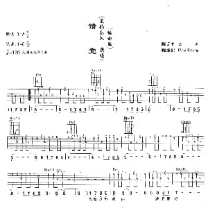 错觉 吉他谱 黑豹乐队 秦勇 秦勇