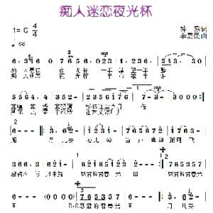 痴人迷恋夜光杯_歌曲简谱_词曲:神蔡 李需民