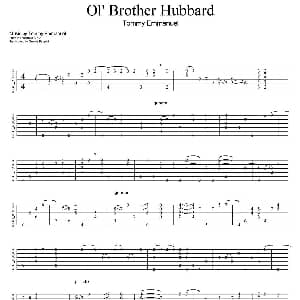 tommy emmanuel ol' brother hubbard 吉他谱