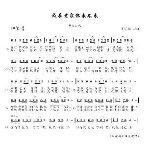 我在老家你来不来_歌谱投稿_词曲:田信国 田信国