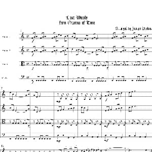 小提琴谱 | Lost Woods 弦乐四重奏总谱 分谱 Joscph Pcrkins