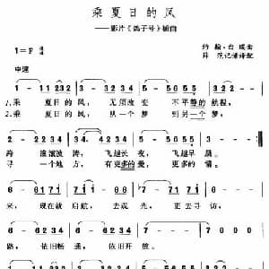 乘夏日的风_外国歌谱