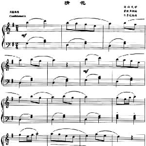 猜花 钢琴谱 雷雨声曲 刘寿延编曲