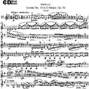 小提琴谱 | Violin Sonata No.10 in G Major Op.96