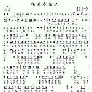 摇滚在路上_通俗唱法乐谱_词曲:冯云龙 南风