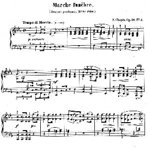 Funeral March Op.72 2 钢琴谱 肖邦 chopin