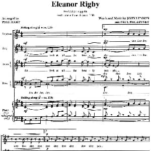 Eleanor Rigby 钢琴谱