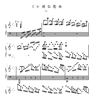c小调狂想曲No.1 钢琴谱 欧阳阳