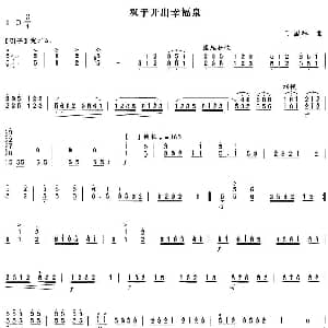 扬琴谱 | 双手开出幸福泉 丁国舜