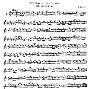 萨克斯谱 | 25 Daily Exercises 之11 H klose